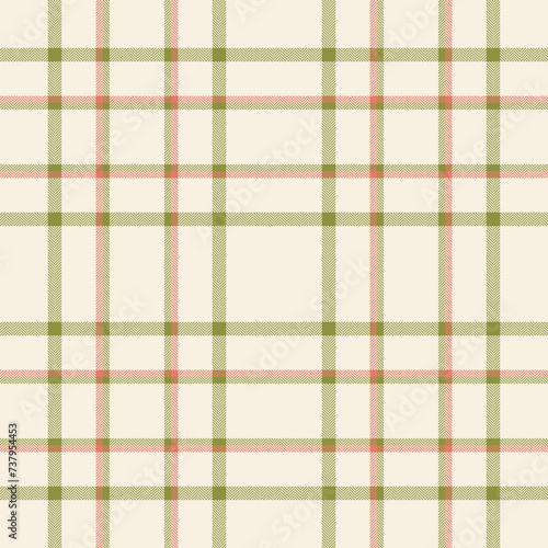 Plaid seamless pattern. Check fabric texture. Vector textile print.