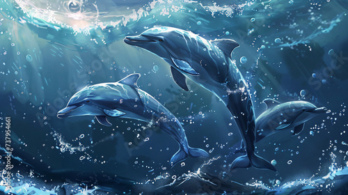 Dolphins music background