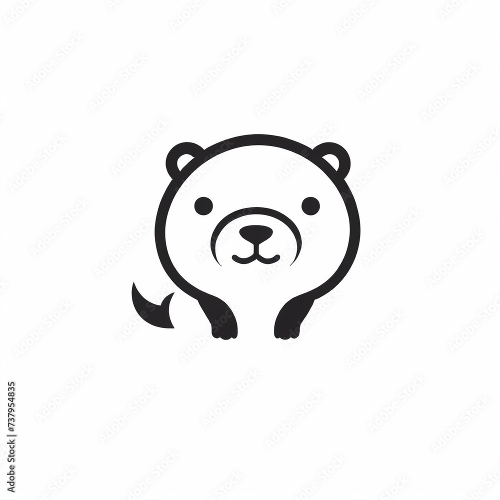 Bold Monochromatic Animal Vector Icon Bold Monochromatic Animal Vector Icon