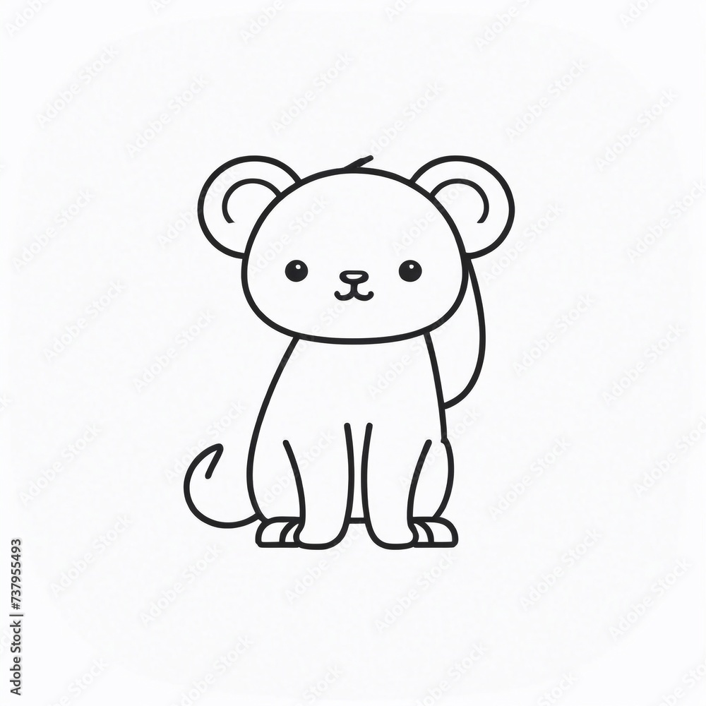 Bold Monochromatic Animal Vector Icon Bold Monochromatic Animal Vector Icon