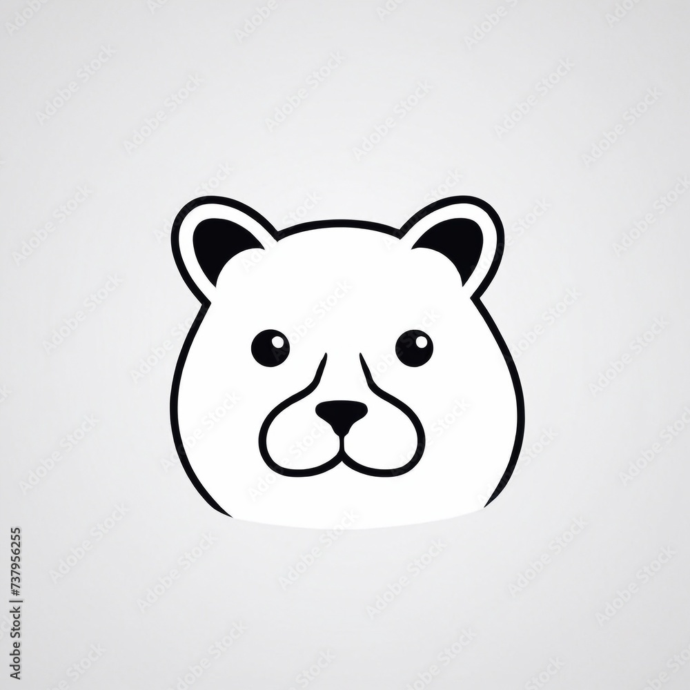 Bold Monochromatic Animal Vector Icon Bold Monochromatic Animal Vector Icon