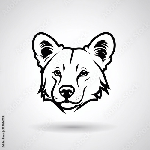 Bold Monochromatic Animal Vector Icon