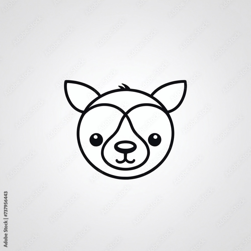 Bold Monochromatic Animal Vector Icon Bold Monochromatic Animal Vector Icon