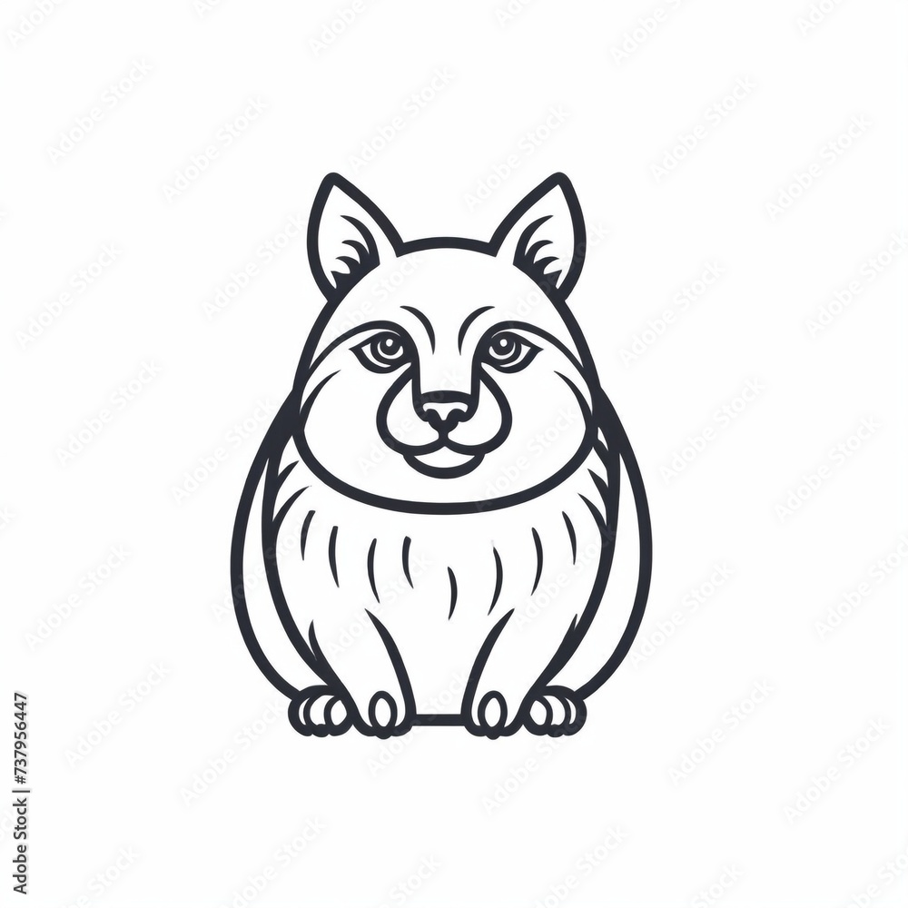 Bold Monochromatic Animal Vector Icon Bold Monochromatic Animal Vector Icon