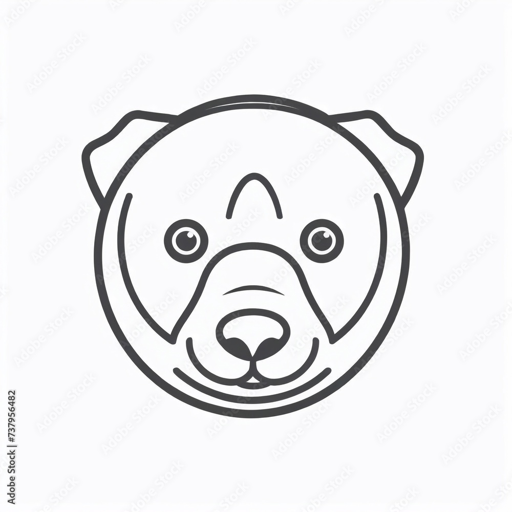 Bold Monochromatic Animal Vector Icon Bold Monochromatic Animal Vector Icon