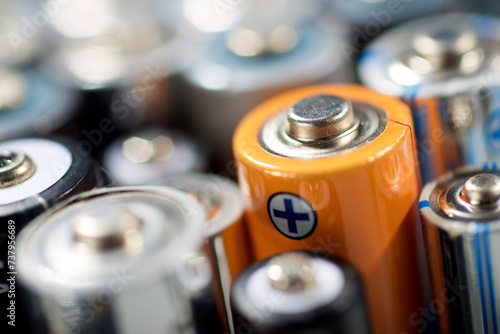 Closeup of a set small batteries © WINDCOLORS