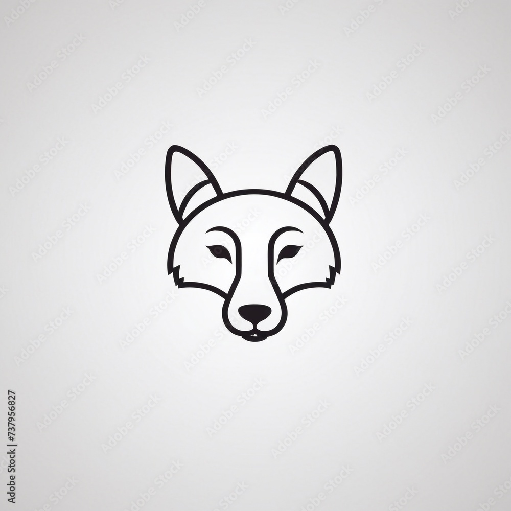 Obraz premium Bold Monochromatic Animal Vector Icon