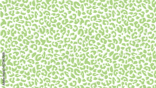 Leopard skin fur texture green background	