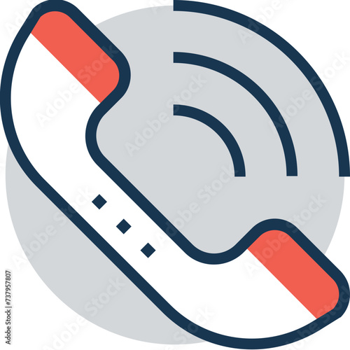 An icon of receiver flat vector