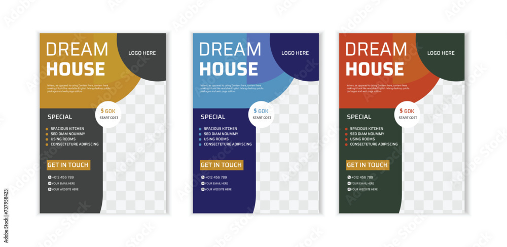 Dream House Flyer Design Professional Real Estate Advertising Flyer Layout
