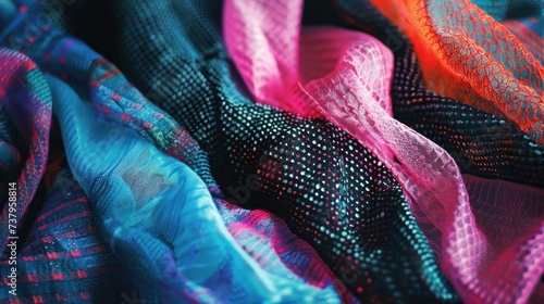 the texture of different fabrics