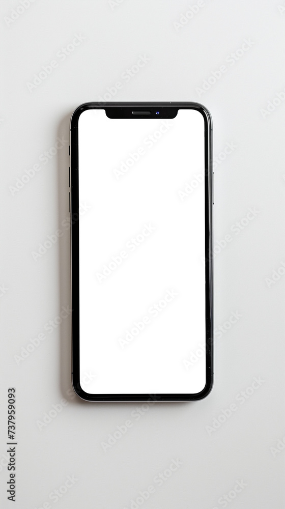 a smartphone with a completely white screen on a completely white background a smartphone with a completely white screen on a completely white background