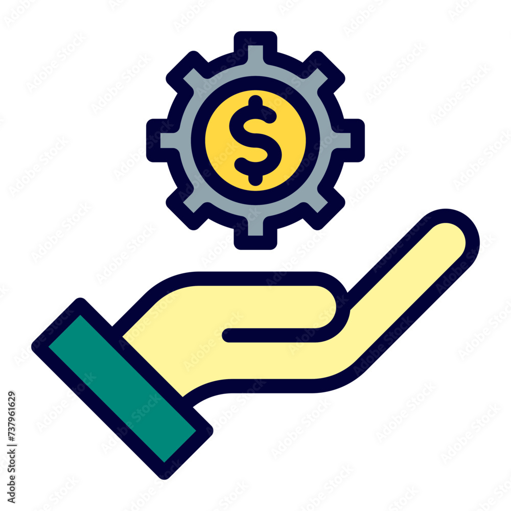 Cost Line Filled Icon Cost Line Filled Icon