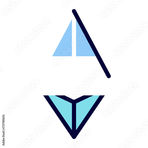 Ethereum Line Filled Icon 