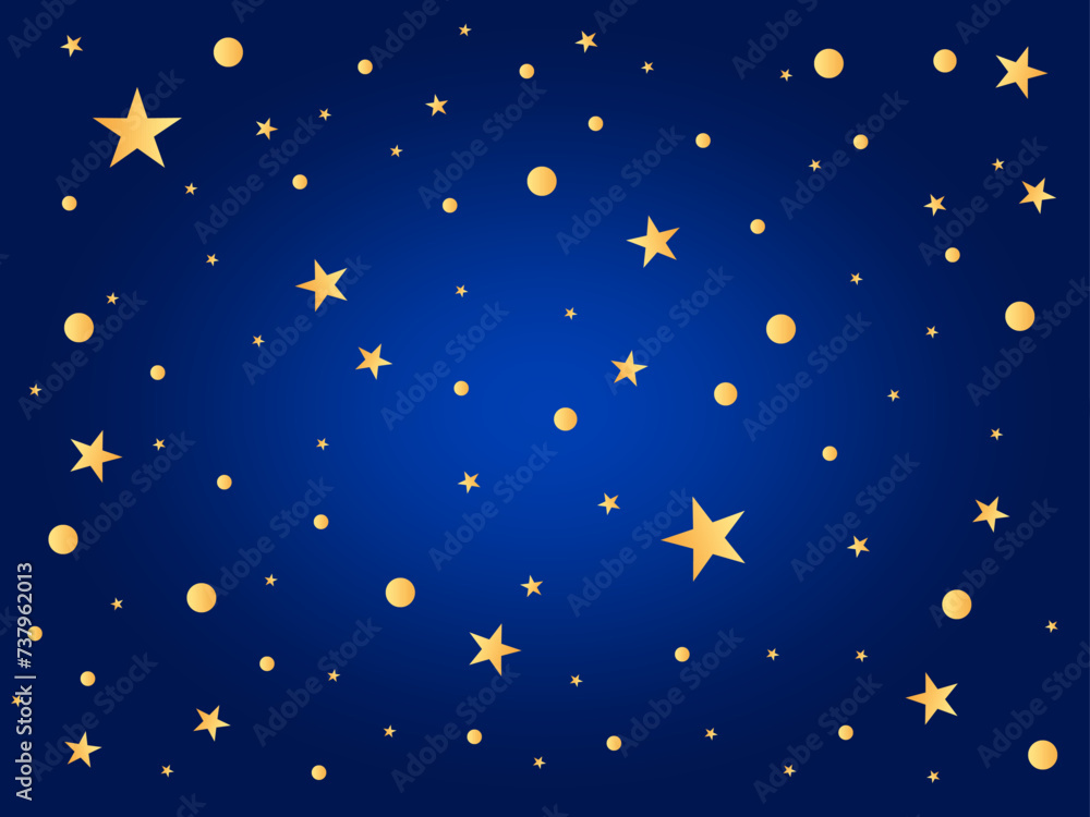 dark blue background with stars