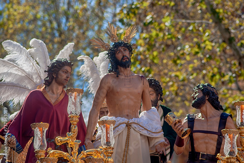 paso de misterio de Jesús despojado de sus vestiduras, semana santa en Sevilla photo