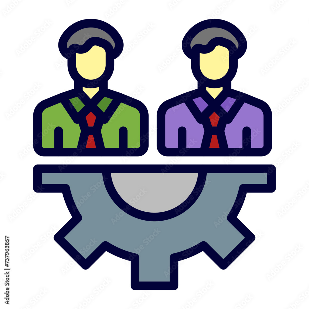 Obraz premium Human Resources Line Filled Icon