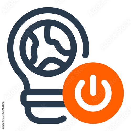 Earth Hour Vector Icon Illustration for Earth Day