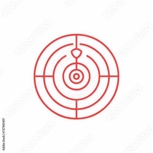 Target in cartoon, doodle style. Image for t-shirt, web, mobile apps and ui. Isolated 2d vector illustration in logo, icon, sketch style, Eps 10. AI Generative