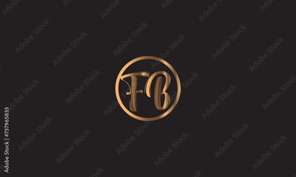 FB, BF, F, B Abstract Letters Logo Monogram	