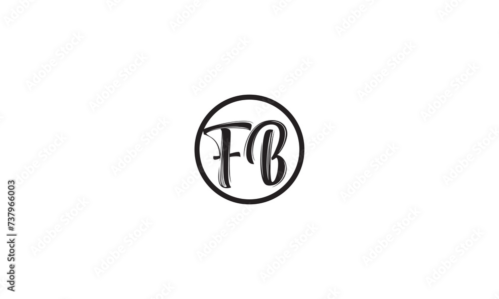 FB, BF, F, B Abstract Letters Logo Monogram FB, BF, F, B Abstract Letters Logo Monogram