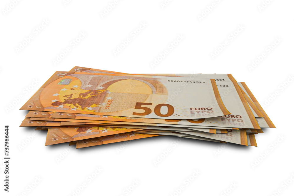 3D rendering of Stacks of European Union Money 50 Euro Banknotes 3D rendering of Stacks of European Union Money 50 Euro Banknotes