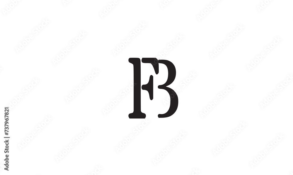 FB, BF, F, B Abstract Letters Logo Monogram FB, BF, F, B Abstract Letters Logo Monogram