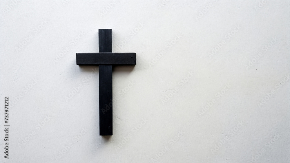 cross on the wall background for christians theme. 