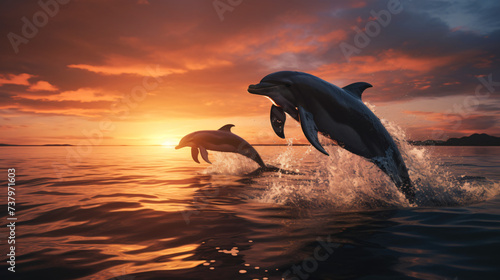 Playful dolphins © levit