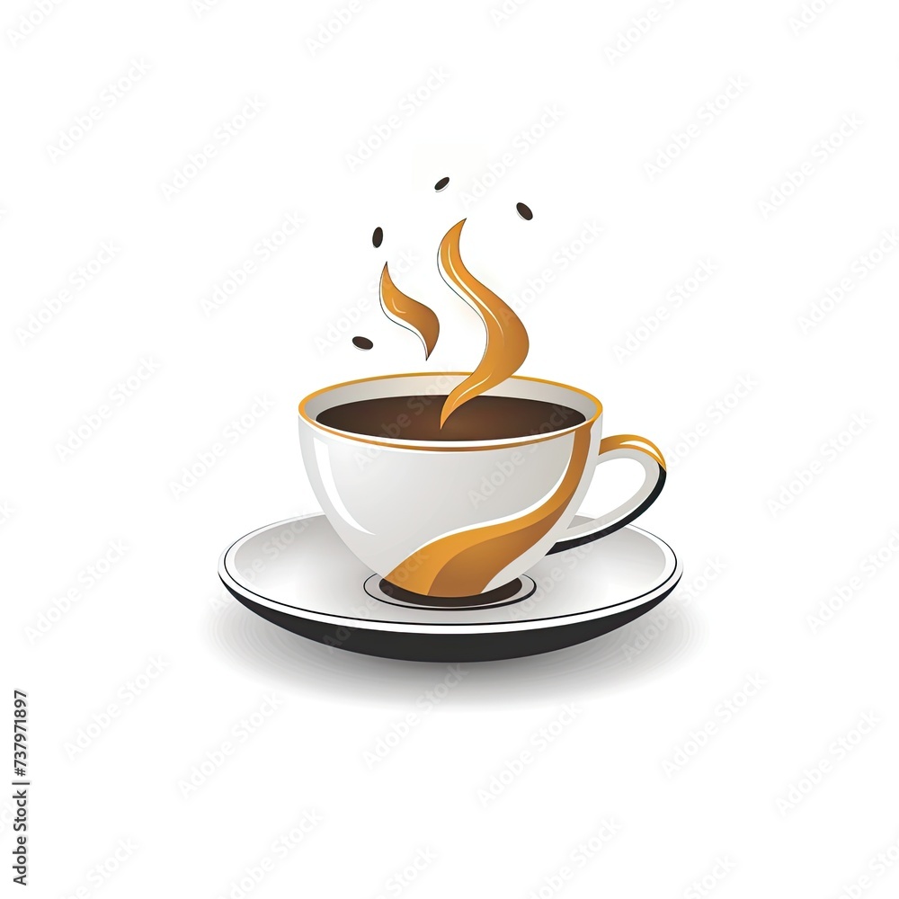 Obraz premium Coffee Cup Icon: Flat Design