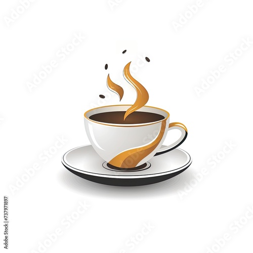 Coffee Cup Icon: Flat Design