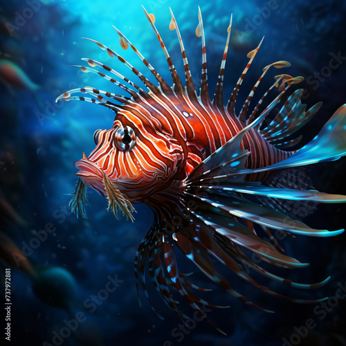 Portrait of a lionfish