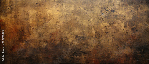 Texture of vintage old stained scratched wall rusty aged metal surface created with Generative AI Technology  photo