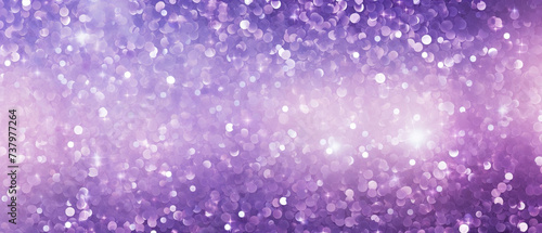 Bokeh sparkling glitter sparkles on shiny purple white circle blurry bokeh background in pointillism style created with Generative AI Technology