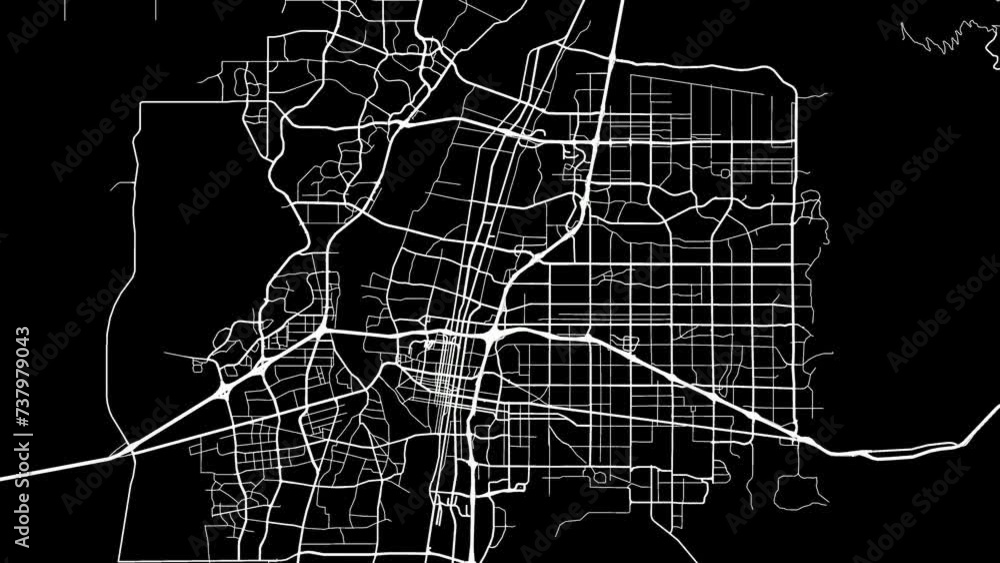 Zoom Out Road Map of Albuquerque New Mexico with white roads on a black background Zoom Out Road Map of Albuquerque New Mexico with white roads on a black background