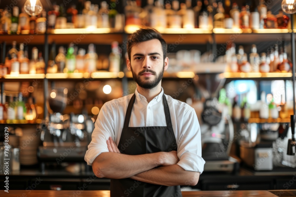 bartender in a bar bartender in a bar