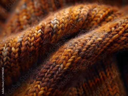 Orange and Brown Knitted Sweater in Tokina Opera Style photo