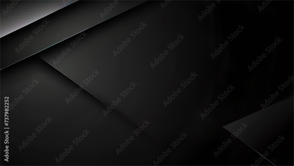 abstract black monochromatic backdrop for flyer brochure and website design. White geometric wallpaper for a landing page presentation or certificate