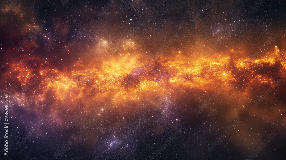 Fiery bursts of light beneath the celestial tapestry of the Milky Way