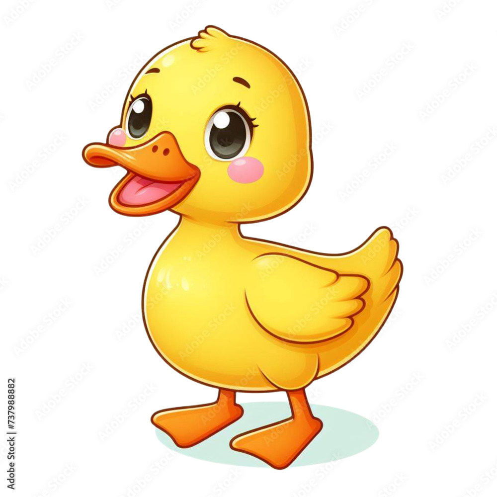 Cute Duckling Isolated on White Cute Duckling Isolated on White