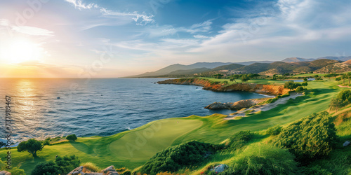 Stunning Golf Course Overlooking the Ocean © sandsun
