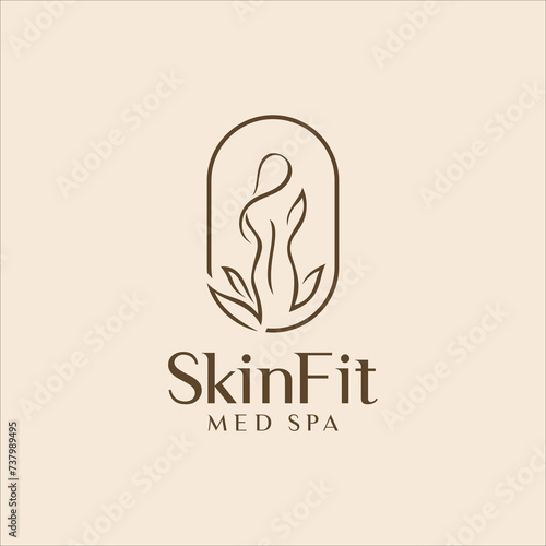 skin care and medical SPA beauty logo vector