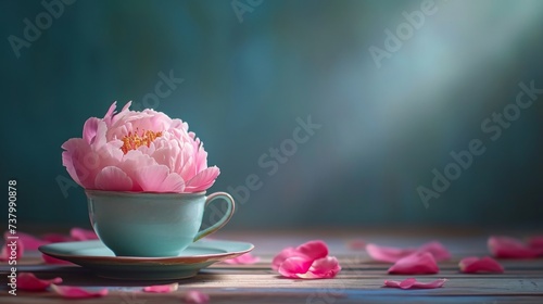 Tea Cup With Pink Flower
