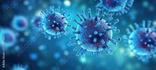 3D virus disease infection molecule covid graphic in the air © Eyepain