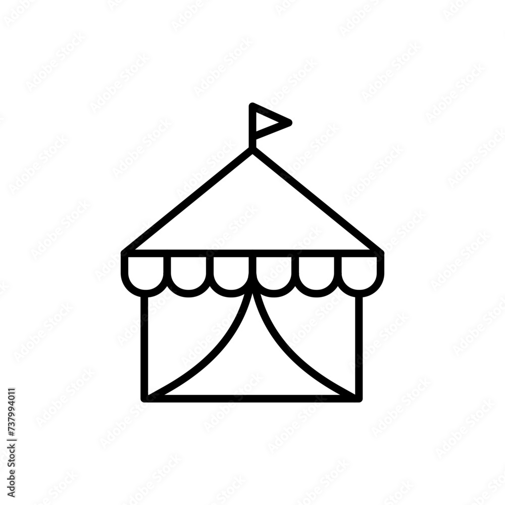 Tent outline icons, accounting minimalist vector illustration ,simple transparent graphic element .Isolated on white background Tent outline icons, accounting minimalist vector illustration ,simple transparent graphic element .Isolated on white background