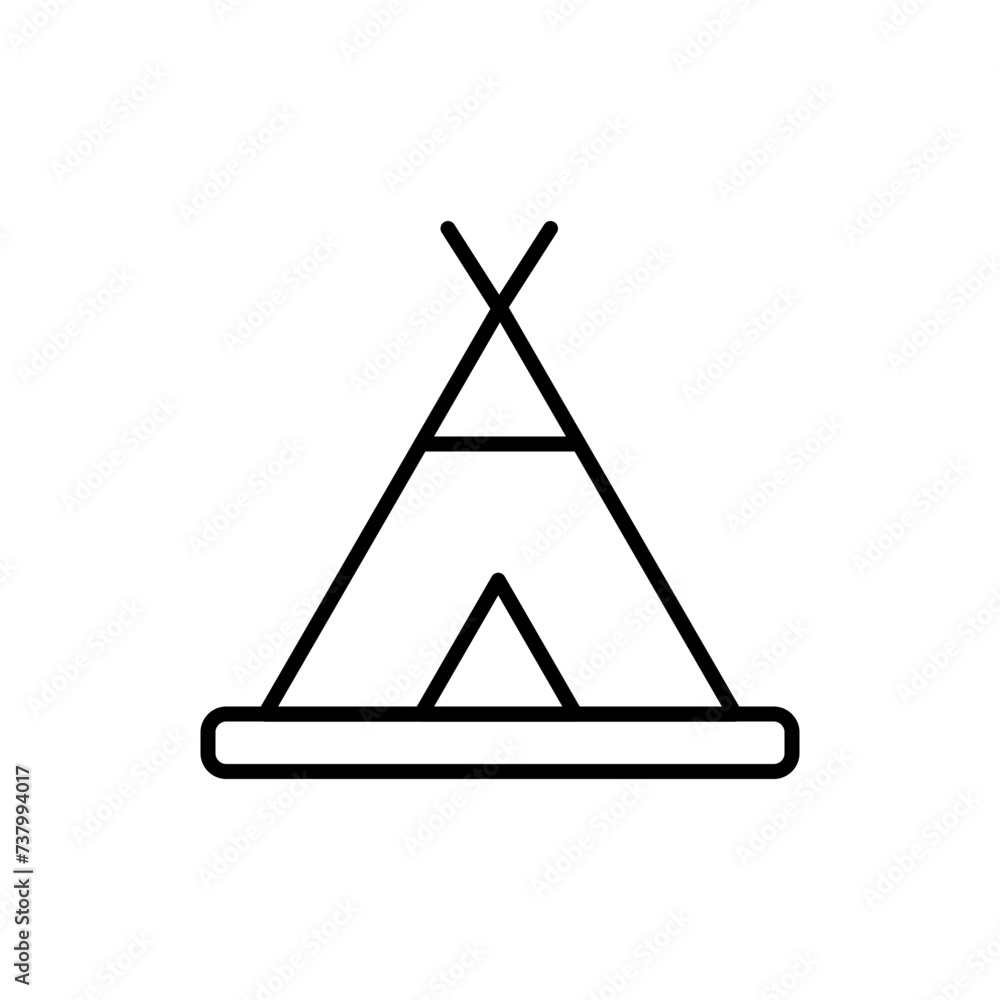 Tent outline icons, accounting minimalist vector illustration ,simple transparent graphic element .Isolated on white background Tent outline icons, accounting minimalist vector illustration ,simple transparent graphic element .Isolated on white background