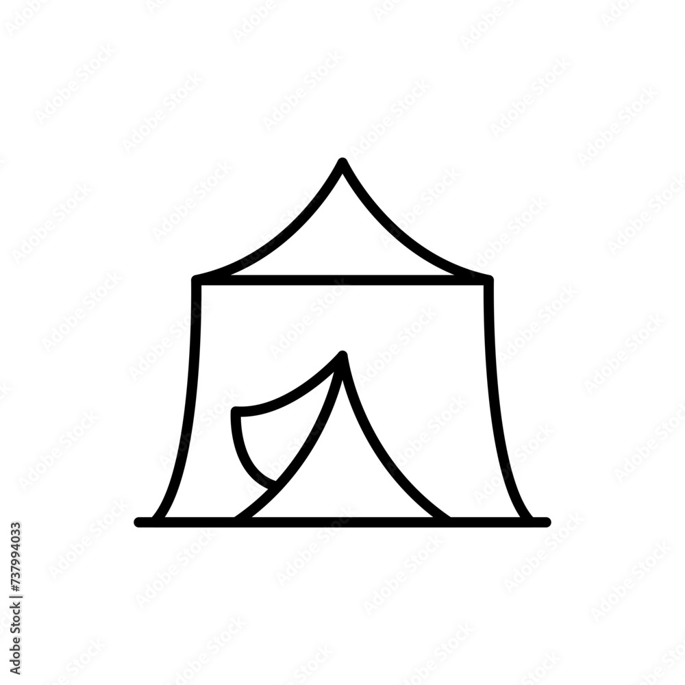 Tent outline icons, accounting minimalist vector illustration ,simple transparent graphic element .Isolated on white background Tent outline icons, accounting minimalist vector illustration ,simple transparent graphic element .Isolated on white background