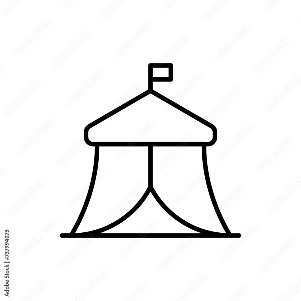 Tent outline icons, accounting minimalist vector illustration ,simple transparent graphic element .Isolated on white background Tent outline icons, accounting minimalist vector illustration ,simple transparent graphic element .Isolated on white background