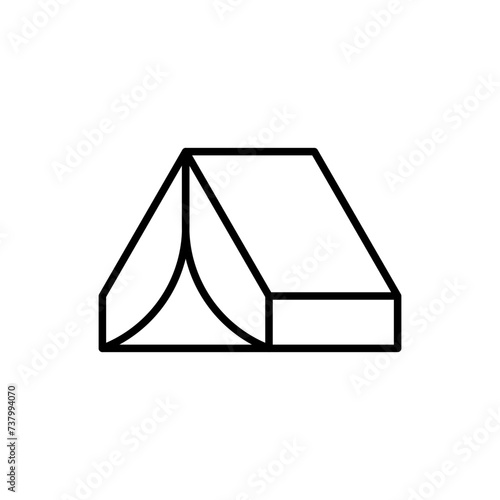 Tent outline icons  accounting minimalist vector illustration  simple transparent graphic element .Isolated on white background