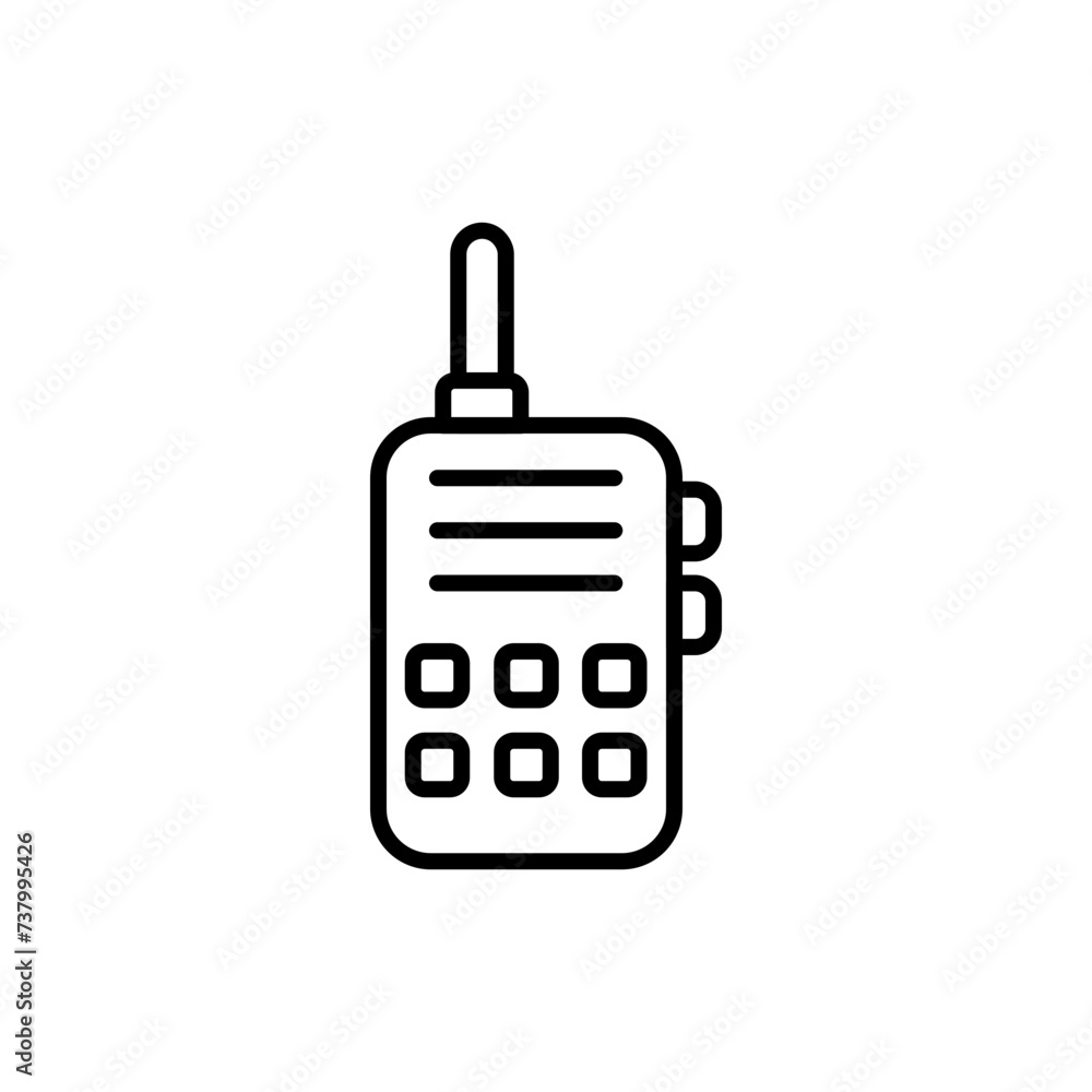 Walkie talkie outline icons, accounting minimalist vector illustration ,simple transparent graphic element .Isolated on white background Walkie talkie outline icons, accounting minimalist vector illustration ,simple transparent graphic element .Isolated on white background